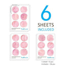 Pink Polka Dot Wall Decals 36pcs Watercolor Dots Wall Sticker for Kids, Baby Girls, Teens, and Nursery Room (6 Sheets) - Each Dot: 2.36 x 2.36 inch by TinyTreasures Baby Boutique