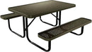 Heavy-Duty Portable Outdoor Kids Table, Punched Steel Kids Picnic Table, Commercial-Grade Picnic Table, Made in America (4ft Rectangular, Childrens, Textured Gold Vein) by GreenHaven Gardens