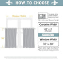 ChrisDowa Small Window Curtains 36 inches Long for Bedroom - Grommet Short Thermal Insulated Room Darkening Curtains for Kitchen (2 Panels, Biscotti Beige, 42 x 36 Inch) by CozyNest Decor