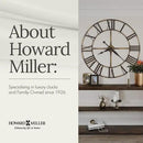 Howard Miller Paulina Wall Clock, Gray Finishes with Golden Pendulum & Quartz Movement, Classic Round White Dial with Roman Numeral Perfect for Home Decor, Living Room & Office Wall Mount by CozyNest Decor