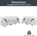L Lengend Vansen Modular Sectional Sofa U Shaped Couch with Ottoman Modern Reversible Corner Sectional Couch for Living Room (Cream, 2+3) by CozyNest Decor