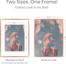 Homeforia 12x16 Rose Gold Picture Frame, High End Metal 12x16 Poster Frames with Mat 9x12 Photo, 12 x 16 Rose Gold Frames Matted to 9 by 12 Print, 16x12 Thin Frames, Tempered Glass, Wall Kit, Set of 1 by CozyNest Decor