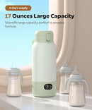 Portable Bottle Warmer 17oz Large Capacity Bottle Warmer for Travel, Fast Heating for Breast Milk Formula and Milk, Suitable for Baby Outdoor Airplane and Car Green5 by TinyTreasures Baby Boutique