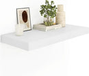 Heimlove 12" Deep White Floating Shelves for Wall, 24 Inch Wall Shelf Bathroom Shelves Set of 1, Wall Mounted Shelves for Books Living Room Laundry Room Bedroom Kitchen Home Office by CozyNest Decor