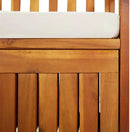 vidaXL Patio Storage Bench 58.3" - Solid Acacia Wood with Cream White Cushion - Versatile Wooden Bench for Indoor and Outdoor Use - with Ample Storage Space by CozyNest Decor