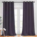 NICETOWN Thick Blackout Curtain and Drapes - (52 x 120, Greyish Purple, Pack of 2) Thermal Insulated Grommet Top Window Draperies for Bedroom, Block Out Light Curtain Panel by TinyTreasures Baby Boutique