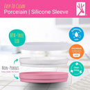 Elk and Friends Kids 6.7” Porcelain Divided Plates with Silicone Suction Sleeves + Silicone Lids | Suitable for Babies/Kids/Toddlers | Microwave & Dishwasher Safe | Non Slip | Snack Dishes | 4 Pack by TinyTreasures Baby Boutique