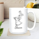 Customized Snowman White Coffee Cups Gift For Daughter Son Kids, Unique Snowman Accent Coffee Mug 11 15 Oz, Personalized Name Snowmen Ceramic Teacup Gift For Boyfriend Girlfriend Birthday Christmas by TinyTreasures Baby Boutique