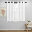 Easy-Going Blackout Curtains for Bedroom, Solid Thermal Insulated Grommet and Noise Reduction Window Drapes, Room Darkening Curtains for Living Room, 2 Panels (34x45 in, White) by CozyNest Decor