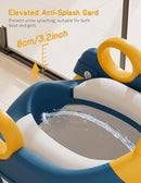 Potty Training Seat, Toddler Toilet Seat With Steps, 2 In 1 Toddler Potty Training Toilet With Splash Guard, Anti-Slip Step Stool Soft Mat, Adjust High Potty Seats For Toddlers Kids Boys Girls by TinyTreasures Baby Boutique