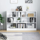 IOTXY Open Shelf Low Bookcase - Wooden 3-Tier Floor Standing Display Cabinet Organizer with Base, 10 Cubes Short Horizontal Bookshelf in Warm White by CozyNest Decor