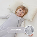Mosebears Unisex Baby Sleep Sack 1.0 TOG, Supersoft Rayon Made from Bamboo Wearable Blanket with 2-Way Zipper (Light Grey,0-6 Months) by TinyTreasures Baby Boutique