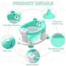 Baby Bath Seat for Babies 6 Months & up, Non-Slip Toddler Bath Seats for Babies Sitting Up, Safe Infant & Newborn Bathtub Chair with 4 Suction Cups & Soft Cushion for Shower,Mint by TinyTreasures Baby Boutique