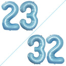GOER Number 23 Balloons for 23rd Birthday Party Decorations,42 Inch Jumbo Foil Helium 32 Balloons for 32nd Birthday Party Decoration (Light Blue) by TinyTreasures Baby Boutique
