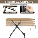 Ironing Board with Heat Resistant Cover, 43x13 Compact and Space Saver Iron Board,Height Adjustable,Easy to Fold,Stable Structure by CozyNest Decor