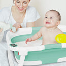 Collapsible Baby Bathtub,Baby Bath Tub with Soft Cushion & Thermometer,Baby Bathtub Newborn to Toddler 0-36 Months,Portable Travel Baby Tub by TinyTreasures Baby Boutique