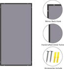 48x24In Black Bathroom Mirror for Wall, Rectangle Mirrors with Metal Frame, Bathroom Rectangular Mirror Modern Wall Mirror for Bedroom Living Room, Entryway Hangs Horizontal or Vertical by CozyNest Decor