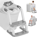 Potty Training Seat with Step Stool Ladder, Potty Training Toilet Seat with Soft Seat Splash Guard, Adjustable Height, 2 in 1 Potty Seats for Toddlers Kids Boys Girls by TinyTreasures Baby Boutique