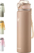 Enerbone 32 oz Insulated Water Bottle, Stainless Steel Bottle with Carrying Strap, Double-Wall Vacuum Insulation Design, Leakproof Sports Bottle with Straw, Keep Drinks Cold or Hot for Hours by CozyNest Decor