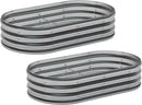 zizin 2 Pack Galvanized Raised Garden Bed Metal Oval Raised Garden Beds Outdoor Planter Box for Vegetables (4x2x1FT, Silver) by GreenHaven Gardens