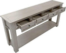 Solid Wood Console Table,Long Sofa Table Entryway Table with 4 Drawers and Bottom Shelf for Hallway Living Room Couch Table,Fully Assembled (63" Gray Wash) by CozyNest Decor