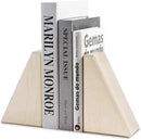 Marble Bookend for Heavy Books, Decorative Bookends for Shelves, Durable and Heavy-Duty Book End for Hardback Books & CDS, Unique Book Stopper & Holder, Sunny Golden, Set of 2 by CozyNest Decor