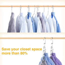 HOUSE DAY Space Saving Hangers for Clothes 6 Pack, Heavy Duty Hanger Organizer | 30 Lbs Capacity |, Metal Magic Hanger, Sturdy Multi Hangers, Closet Space Saver Closet Organizers and Storage by CozyNest Decor