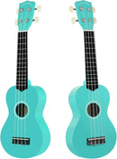 POMAIKAI Soprano Ukulele Starter Wood Ukele Hawaiian Guitar Ukelele 21" Beginner and Students (Blue) by TinyTreasures Baby Boutique