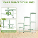iDavosic.ly 7 Tier Large Plant Stand Indoor, 10 Inch Wide Tall Corner Metal Plant Stands Outdoor for Multiple Plants, Folding Tiered Flower Display Holder Rack Shelf, Light Green by GreenHaven Gardens