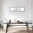 The Best Memories Are Made Gathered Around The Table Wall Decor: Farmhouse Kitchen Wall Art Framed Large Rustic Kitchen Sign Modern Dining Room Wall Decor Hanging Wall Plaques 12"x40" by CozyNest Decor