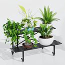 Zhongma 2 Tier Sturdy Metal Plant Stand with Wheels, L35.43 x W17.5 x H16.14 inch, Heavy Duty Plant Holder for Home Indoor and Outdoor,440 LBS Capacity & Heavy Duty Construction by GreenHaven Gardens