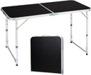 Outvita 4ft Portable Folding Camping Table, Outdoor Waterproof Adjustable Height Table, Aluminum Lightweight Suitcase Foldable Table for Picnic BBQ Beach Dining by GreenHaven Gardens