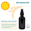 Black Glass Small Spray Bottle 2 oz 48 Packs,Fine Mist Sprayer Small Clear Bottles,Refillable Containers mini spray bottles for Cleaning Solutions and Skin Care (Black 48pcs) by GreenHaven Gardens