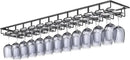Xverycan Wine Glass Rack Under Cabinet, 12 Row Extreme Large Stemware Hanger, Metal Wine Goblet Holder, DIY Bar Glass Storage Rack for Bar Counter, Kitchen, Screws Included by CozyNest Decor