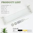 Alise Bathroom Shelves,Brushed Nickel Glass Shelf for Bathroom, Modern Floating Shelves,20 inch by CozyNest Decor