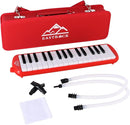 EastRock 32 Key Melodica Instrument Keyboard Soprano Piano Style with Mouthpiece Tube Sets and Carrying Bag for Beginners Adults Gift Red by TinyTreasures Baby Boutique