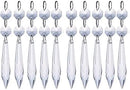 H&D 10pcs 63mm Chandelier Crystals Ornament - Clear Crystal Chandelier Prisms Icicle Drop Pendants by GreenHaven Gardens