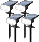 Solar Lights Outdoor Waterproof: IP65 Led Spot Light Decorations for Garden - 3 Lighting Modes Solar Powered for Yard - Dust to Dawn Landscape Lighting Patios Pathway Driveway 4PC White by GreenHaven Gardens