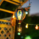 Seahorse Solar Hot Air Balloon Lantern with Flame Flickering Metal Hot Air Balloon Solar Lanterns Outdoor Waterproof Hanging Outdoor Lights for Yard,Patio,Garden Decor Birthday Gift for Women by GreenHaven Gardens