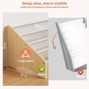 Sturdy Wooden High-Transparent 4 Tier Kids Bookshelf, Perfect Kid-Friendly Height Book Shelf for Kids Rooms - Toddler Book Shelf Display for Nurasery, Deep Size Bookshelf Hold More Books by TinyTreasures Baby Boutique