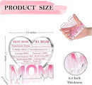 Mothers Day Gifts Best Mom Gifts -Gifts for Mom from Daughter Son - Best Mom Ever Gifts Unique Mother Birthday Acrylic Heart-Shaped Plaque Desk Decorations Present for Mom Christmas Anniversary by CozyNest Decor