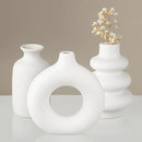 Ceramic Vase Set of 3, Small Flower Vase for Home Decor, Decorative Vases for Pampas Grass & Dried Flowers, Living Room, Bedroom, Bathroom, Shelf Centerpiece Table Decorations by GreenHaven Gardens