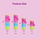 Kids Insualated Water Bottle with Straw - 12oz Stainless Steel Water Bottle with Dual Spouts, Leak-Proof, BPA-Free, Double Wall Vacuum Keeps Cold for 24 Hours for Sports, Travel, School (Lime Sorbet) by CozyNest Decor
