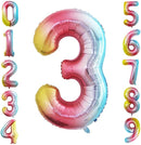 GOER 2 Pcs 42 Inch Rainbow Foil Balloons Number 3,Huge Number Balloons for 3rd 33rd Birthday Party Supplies Anniversary Decorations by TinyTreasures Baby Boutique