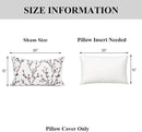 YOUR SMILE Classical Embroidery Jacquard Farmhouse Oblong Rectangle Chenille Red Leaf Decorative Throw Pillow Case,12x20 inch by CozyNest Decor