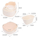 Bebamour Potty Training Toilet 3 in 1 Multi-Functional Potty Seat Detachable Baby Potty Step Stool Anti-Slip Stable Potty Training Toilet with 100 Pack Trash Bags (Pink) by TinyTreasures Baby Boutique