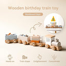 ibwaae Wooden Train Set for Baby Toys with Numbers and Blocks Train Toy 12 PCS for Toddler Boys and Girls 1 2 3 4 5 Birthday Toys by TinyTreasures Baby Boutique