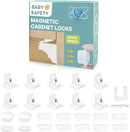 Magnetic Cabinet Locks Baby Proofing - Children Proof Cabinet Drawers Safety Locks (10 Locks and 2 Keys) by TinyTreasures Baby Boutique