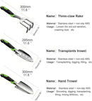 Gardening Hand Tool Set 3 Pack - MDSXO Heavy Duty Gardening Kit with Non-Slip Soft Ergonomic Handle, Great Garden Gift for Women Men[Stainless Steel] by GreenHaven Gardens