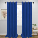 Easy-Going Blackout Curtains for Bedroom, Solid Thermal Insulated Grommet and Noise Reduction Window Drapes, Room Darkening Curtains for Living Room, 2 Panels (52x96 in,Classic Blue) by CozyNest Decor